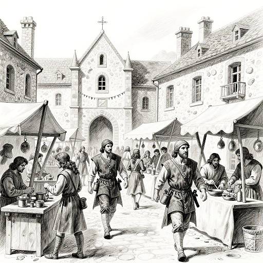 Medieval Marketplace Sketch Generator