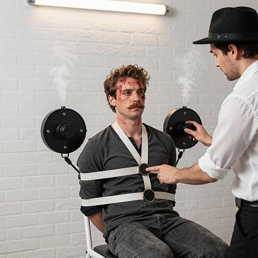 Tense Scene of Captivity and Confrontation