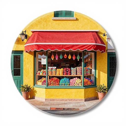 Vibrant Corner Store Beach Towel