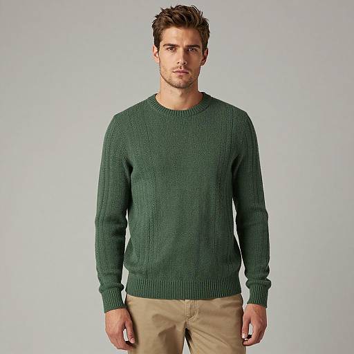 Handsome Man in Stylish Sweater Outfit