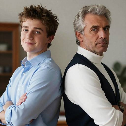 Contrasting Personalities: Two Men Portrait