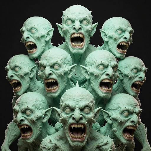 Surreal Mint Green Grotesque Giant