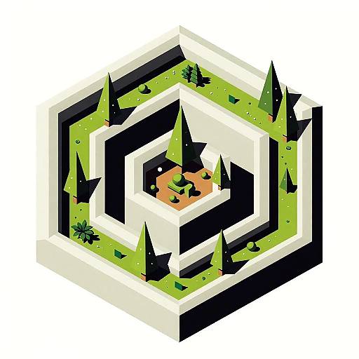 Escher-Style Recursive Geometric Garden