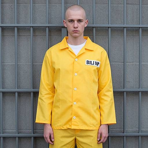 Slim Man in Yellow Prison Suit