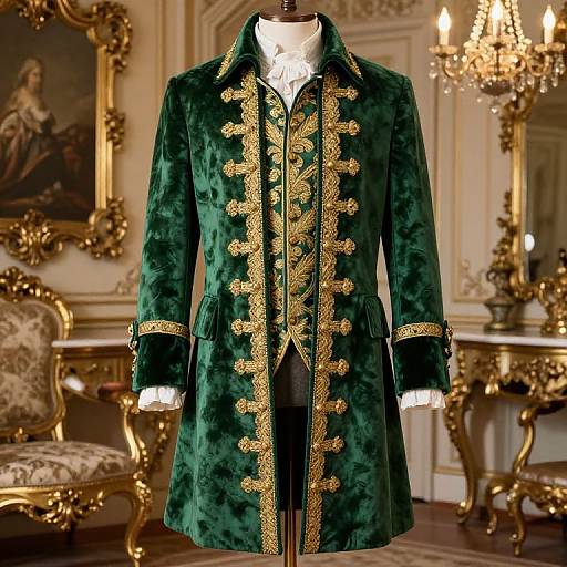 Baroque Nobleman's Emerald Coat