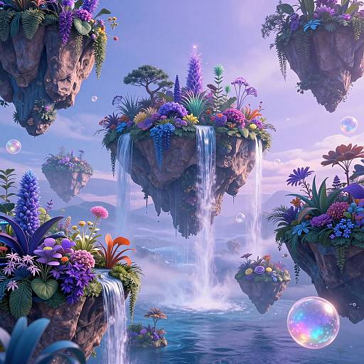 Surreal Floating Islands Dreamscape