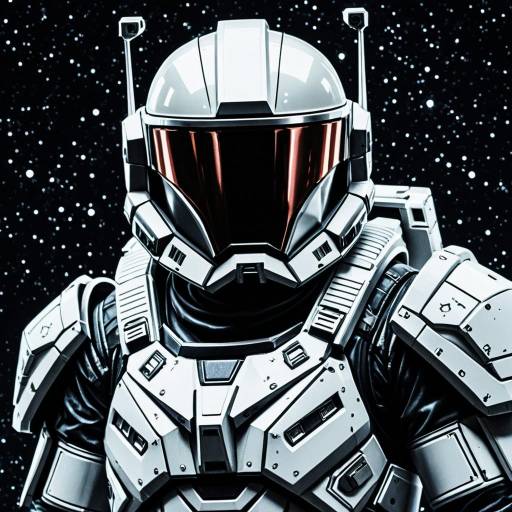 Space Bounty Hunter in Futuristic Armor