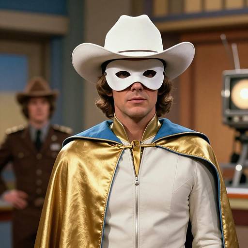 1970s Space Cowboy TV Show Scene