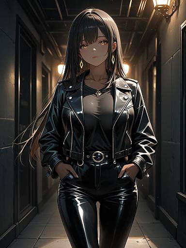 Edgy Fashion Portrait of a Confident Woman