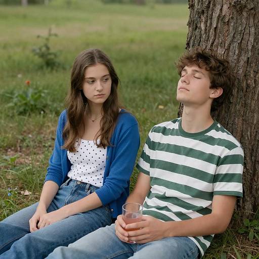 Relaxing Moment Under a Tree