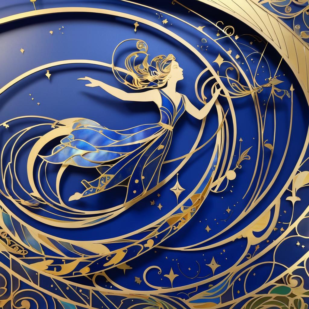 Dynamic Kinetic Art Nouveau Masterpiece