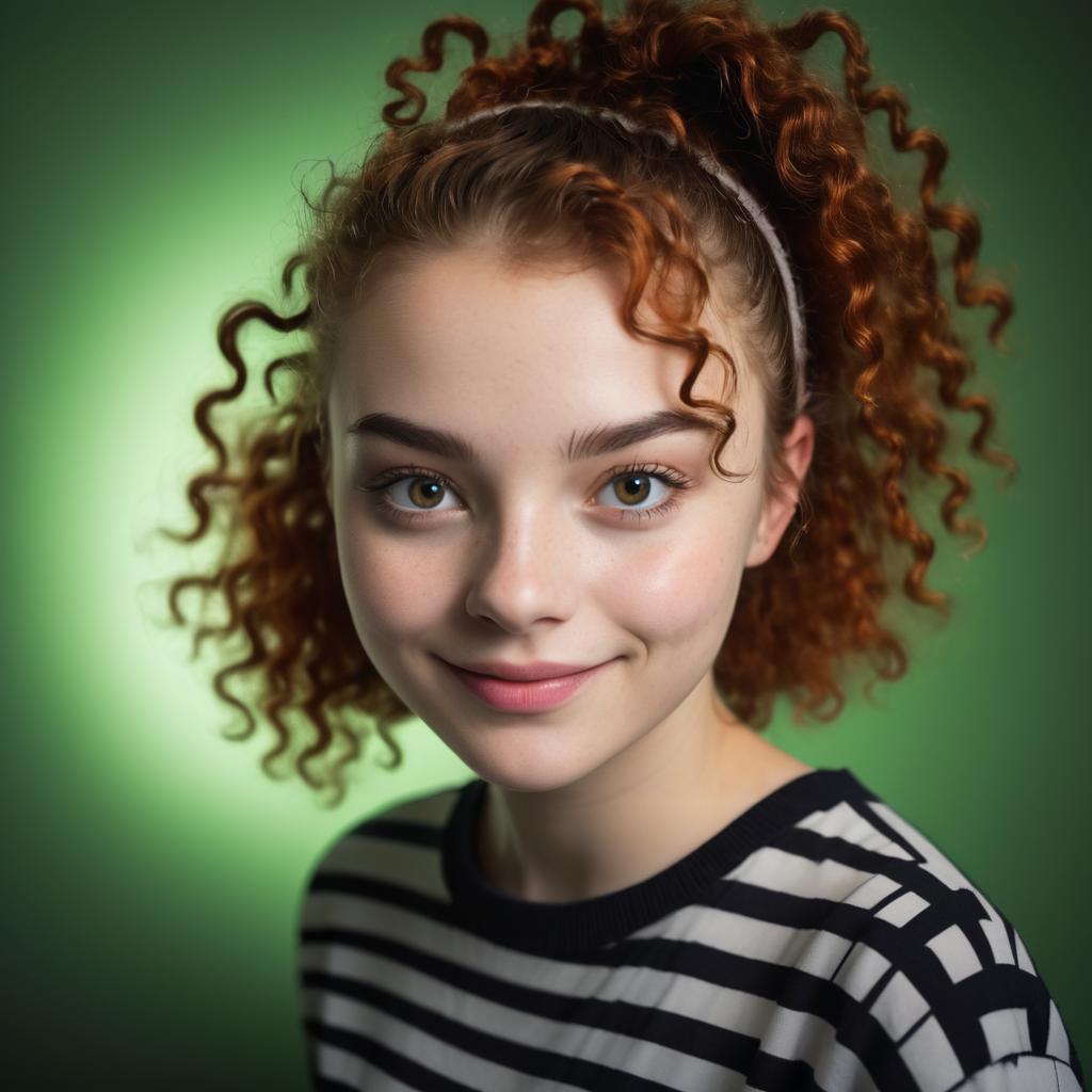 Playful Portrait of a Freckled Teen