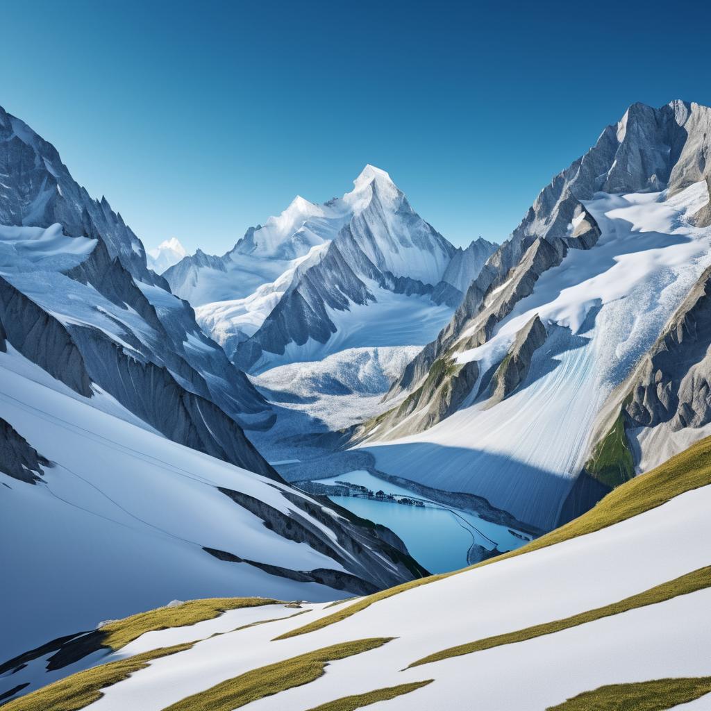 Cinematic Swiss Alps Mountain Range View