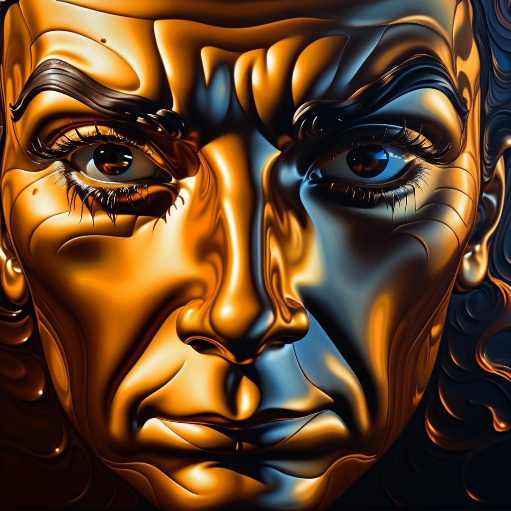 Auburn Portrait in Dalí's Style