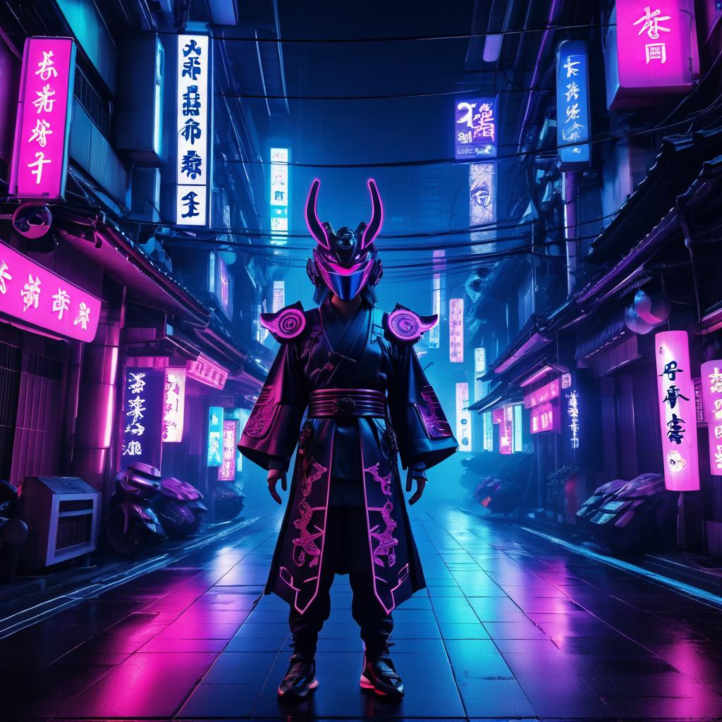 Cyberpunk Yokai: Fusion of Myth and Tech