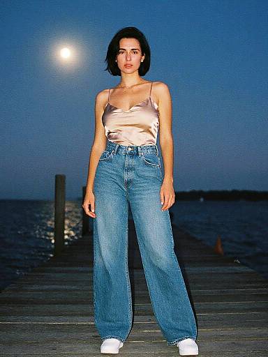 Willowy Woman in Technicolor Film Style