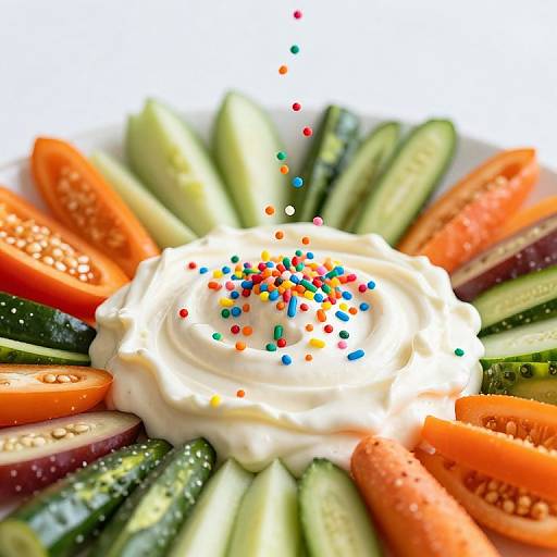 Whimsical Rainbow Sprinkle Veggie Platter
