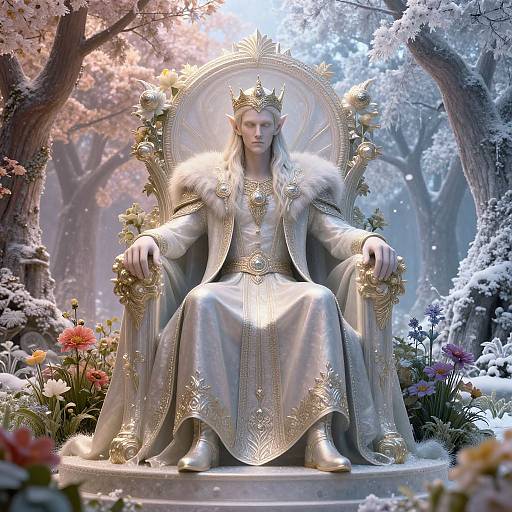 Eladrin Royal Figure on Ethereal Throne