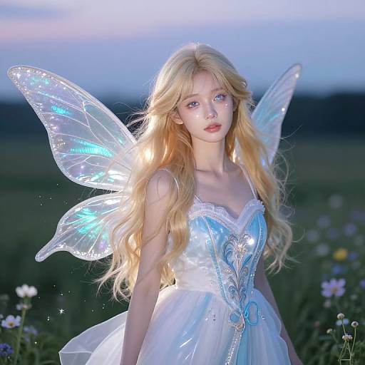 Enchanted Fairy in Twilight Meadow