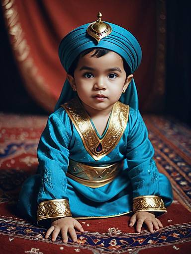 Toddler in Aladdin Costume