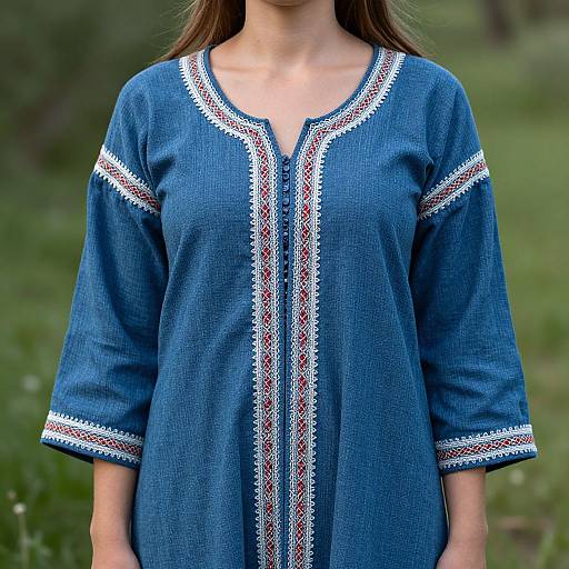 Close-Up Ancient Russian Dress