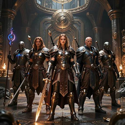 Cyber-Fantasy Adventurers in High-Tech Dungeon