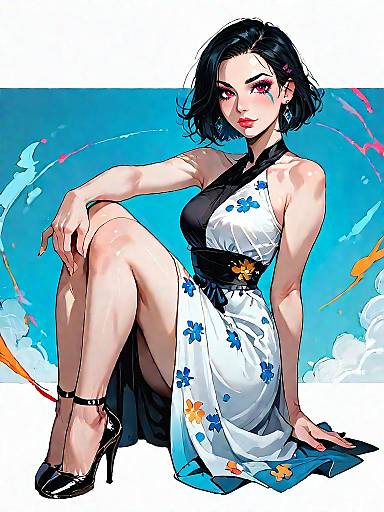 Stylish Woman in Summer Attire