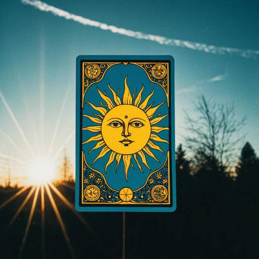 Tarot Card Sun Illustration at Sunset