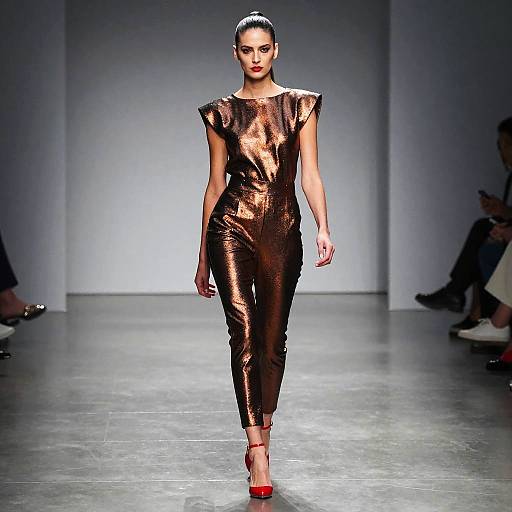 Confident Female Model on Runway