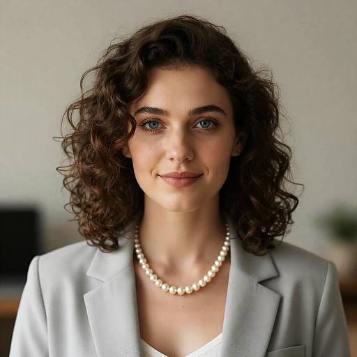 Elegant Portrait of a Woman in Blazer