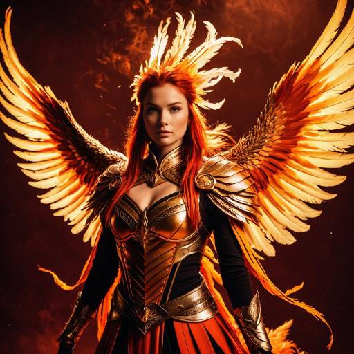 Fiery Phoenix Emissary Fantasy Warrior
