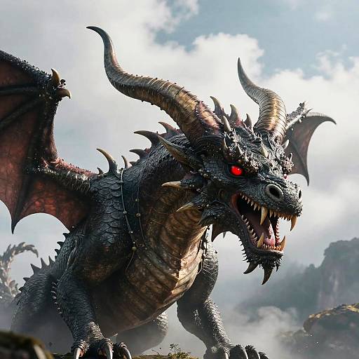 Stunning Hyperrealistic Dragon Landscape