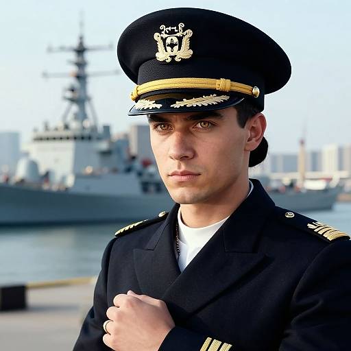 Realistic US Navy Officer by Warship