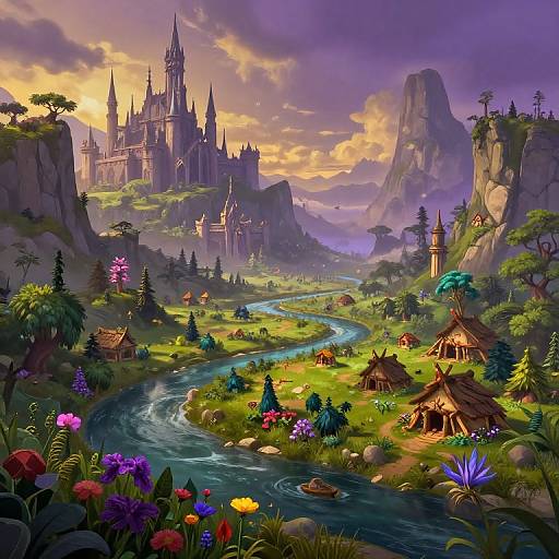 Epic World of Warcraft Fantasy Landscape
