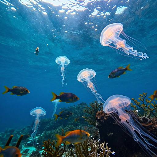 Impressionistic Underwater Light Ballet