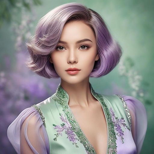 Elegant Fashionable Woman in Dreamy Ambiance