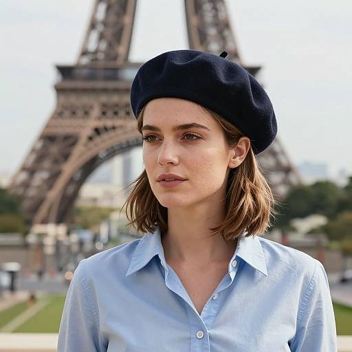 Photorealistic Parisian Woman with Beret