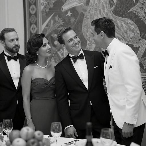 Elegant Formal Event in Black and White