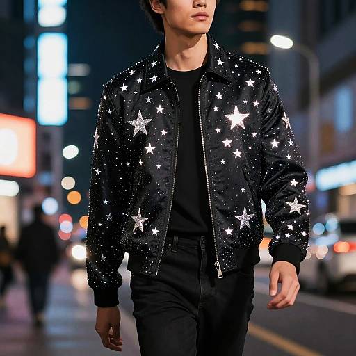Luminous Star Jacket in Neon City