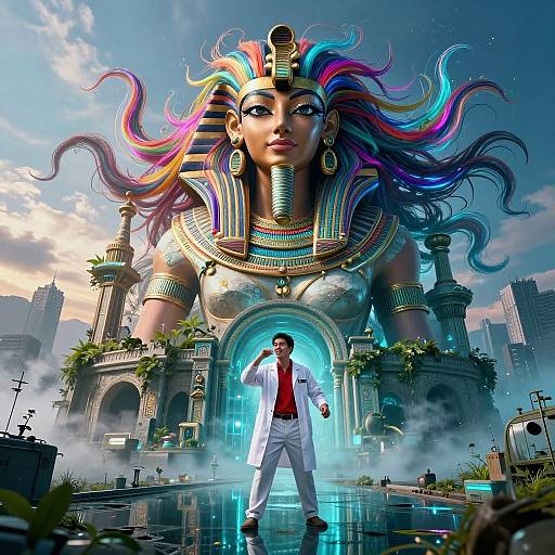 Ancient Egyptian Underwater Fantasy Scene