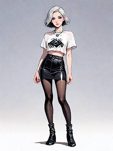 Stylish woman in casual chic outfit