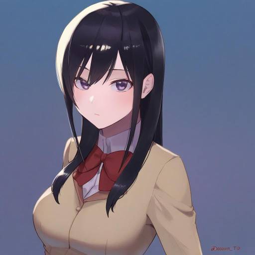Illustration of Aihara mei, citrus (saburouta) in the style of Sooon