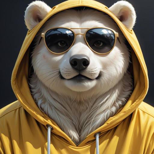 Realistic Portrait of a Fashionable Bear Realistic Portrait of a Fashionable Bear