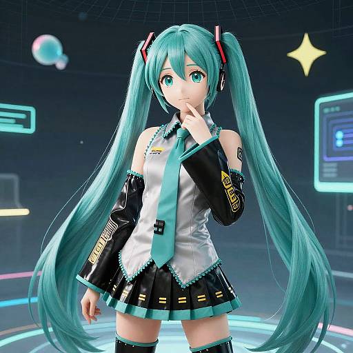 Hatsune Miku in Futuristic VR