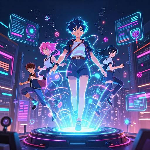 Cyberpunk Anime Hologram Generator