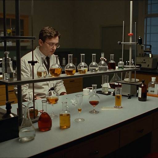 Vintage Laboratory Party Cinematic Shot