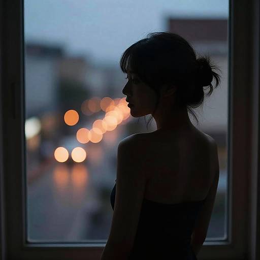 Romantic Silhouette by Window Glow