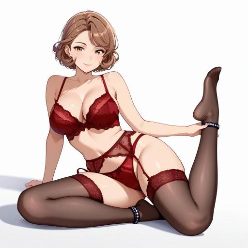 Elegant Dancer in Sunset Lingerie Elegant Dancer in Sunset Lingerie