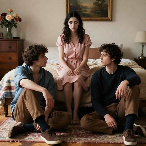 Intense Gaze: Bedroom Scene Dynamics