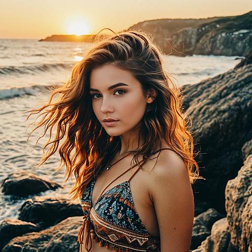Bohemian Mermaid Hair at Sunset